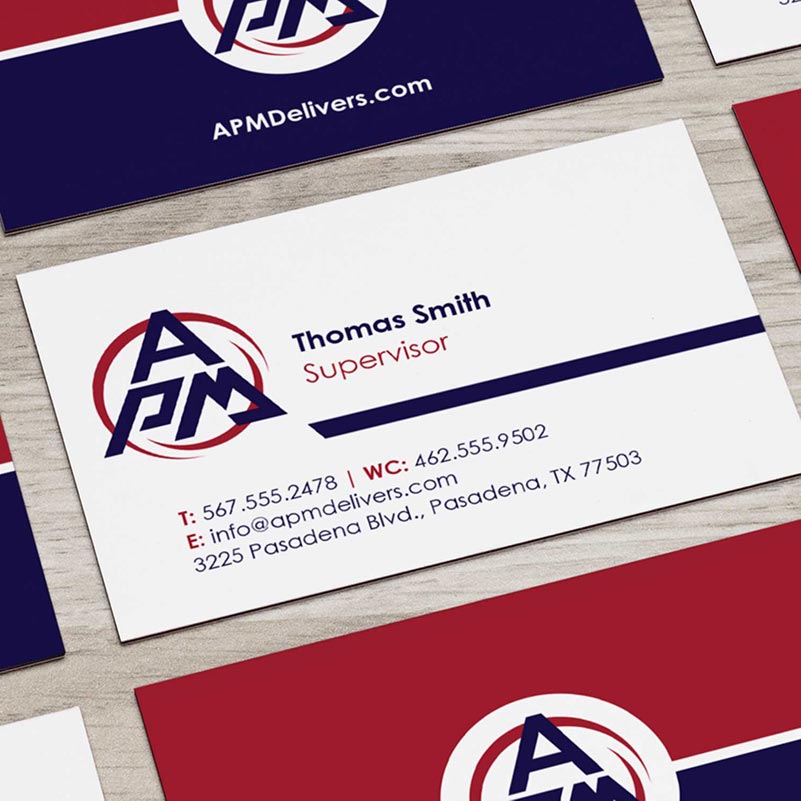 Printing Design APM Business Cards