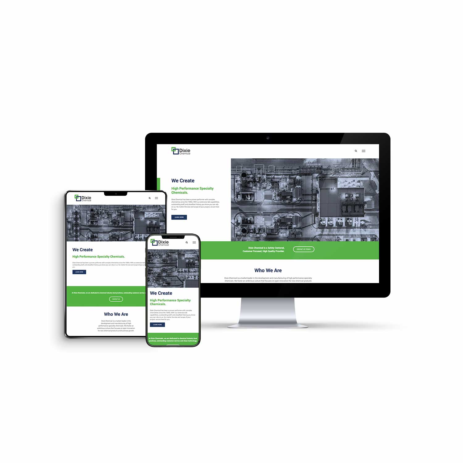 Website design and development for Dixie Chemical.