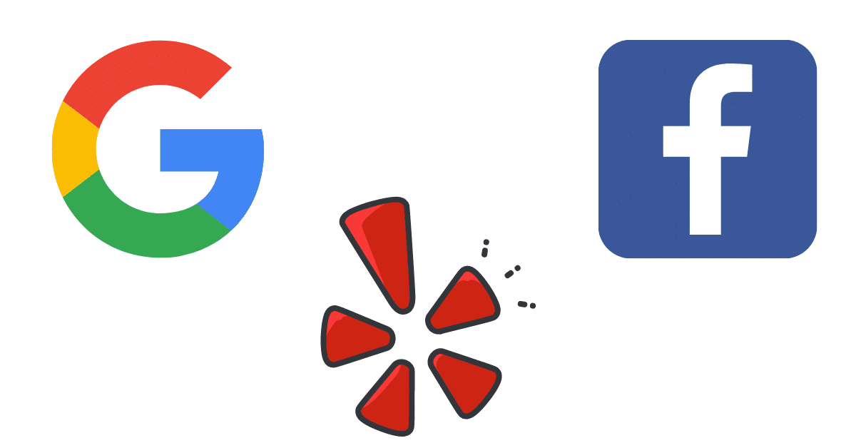 Google, Facebook, Yelp Reviews