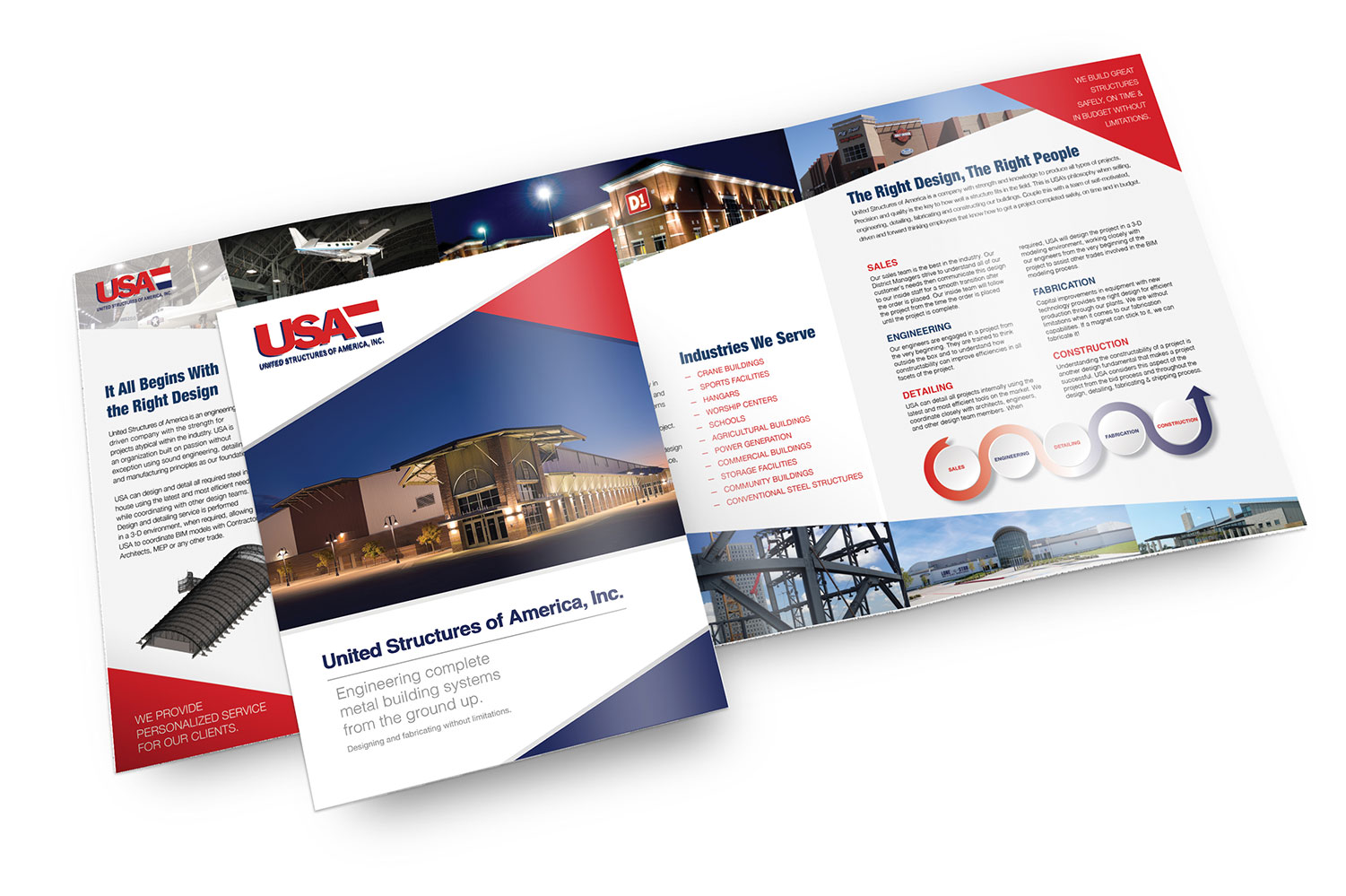 Design and Print Trifold Brochure for United Structures of America