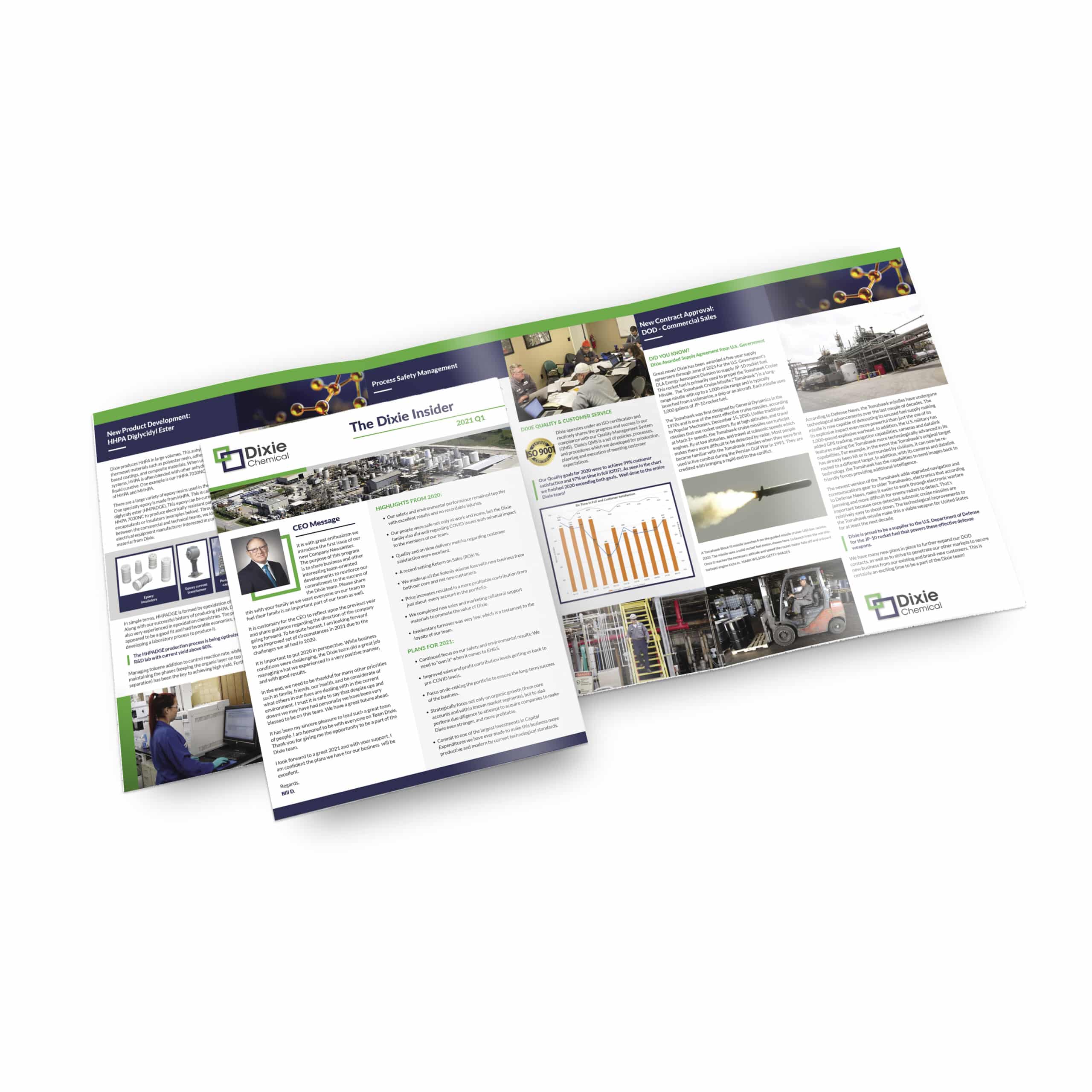 Dixie Chemical Tri-fold Employee Newsletter